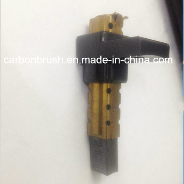 Carbon brush and carbon brush holder for vacuum cleaner