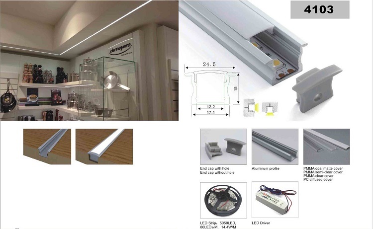 Heat Sink Industrial LED Aluminum Profile for LED Strip Light