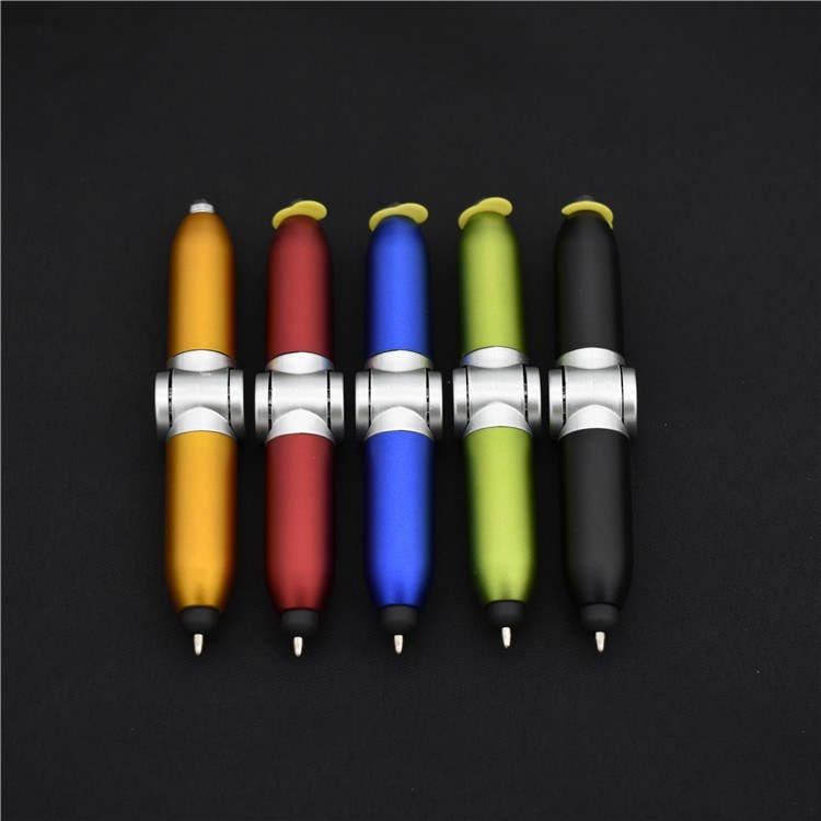 Manufacturer Custom Decompression Penlight 4 in 1 Fingertip Gyro Pen for Promotion