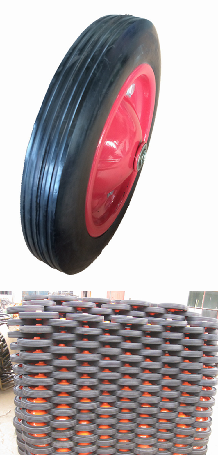 13X3 Solid Rubber and Tyre Rubber Powder Wheel