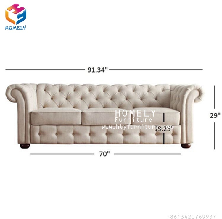 Homely Modern Cotton Seat Durable Fabric Living Room Sofa