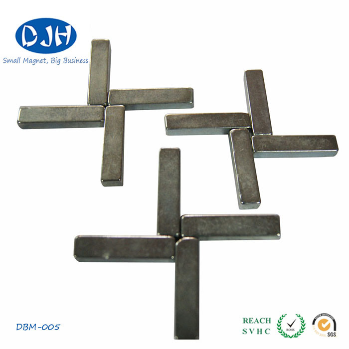 Block Shaped Magnet Coated with Nickel-Copper-Nickel