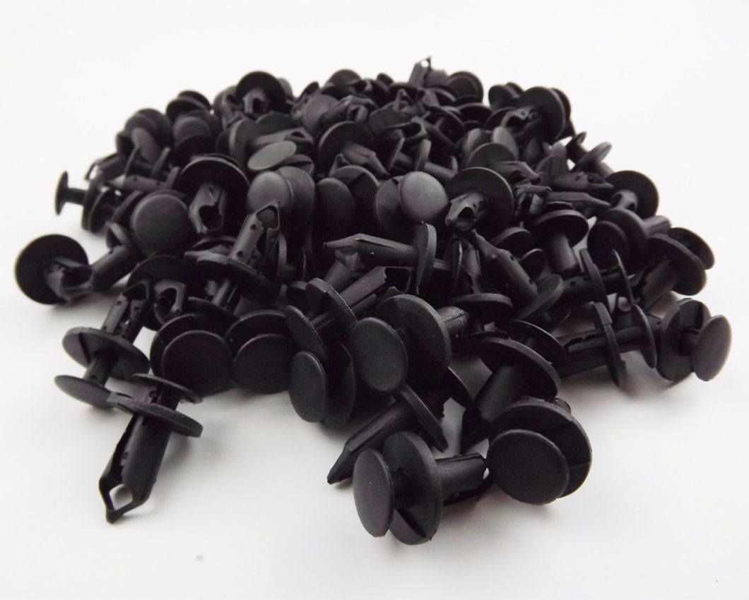 8mm Hole Plastic Rivets Fastener Push Clips Black for Car Auto Fender