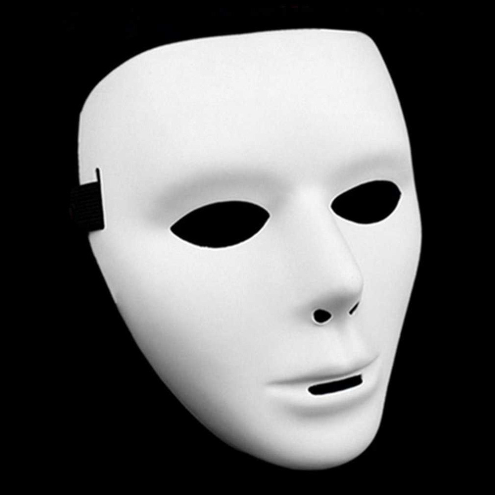 Cosplay Halloween Festival PVC White Mask Party Toys Unique Full Face Dance Costume Mask for Men Women for Gift Hot New