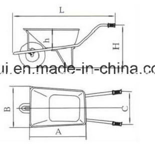 3 in 1 Southeast Asia Wheelbarrow Steel Wheel Barrow