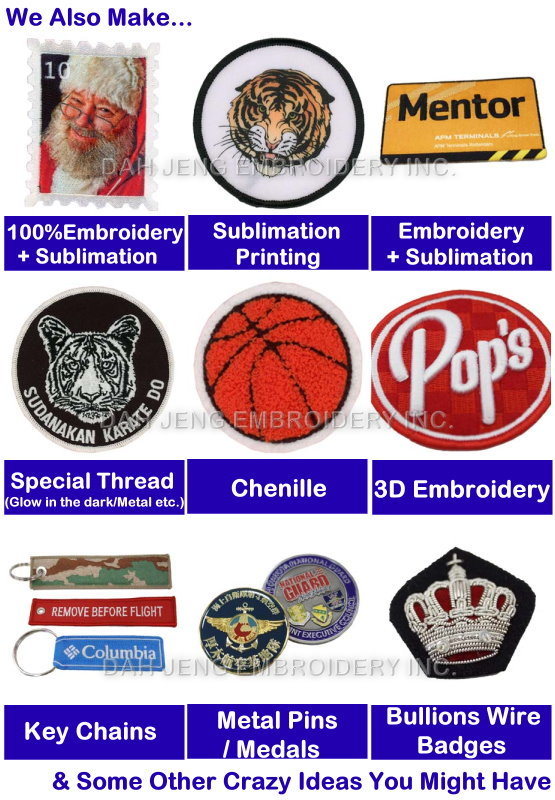 High Quality Embroidery Patches with Gradient Colors