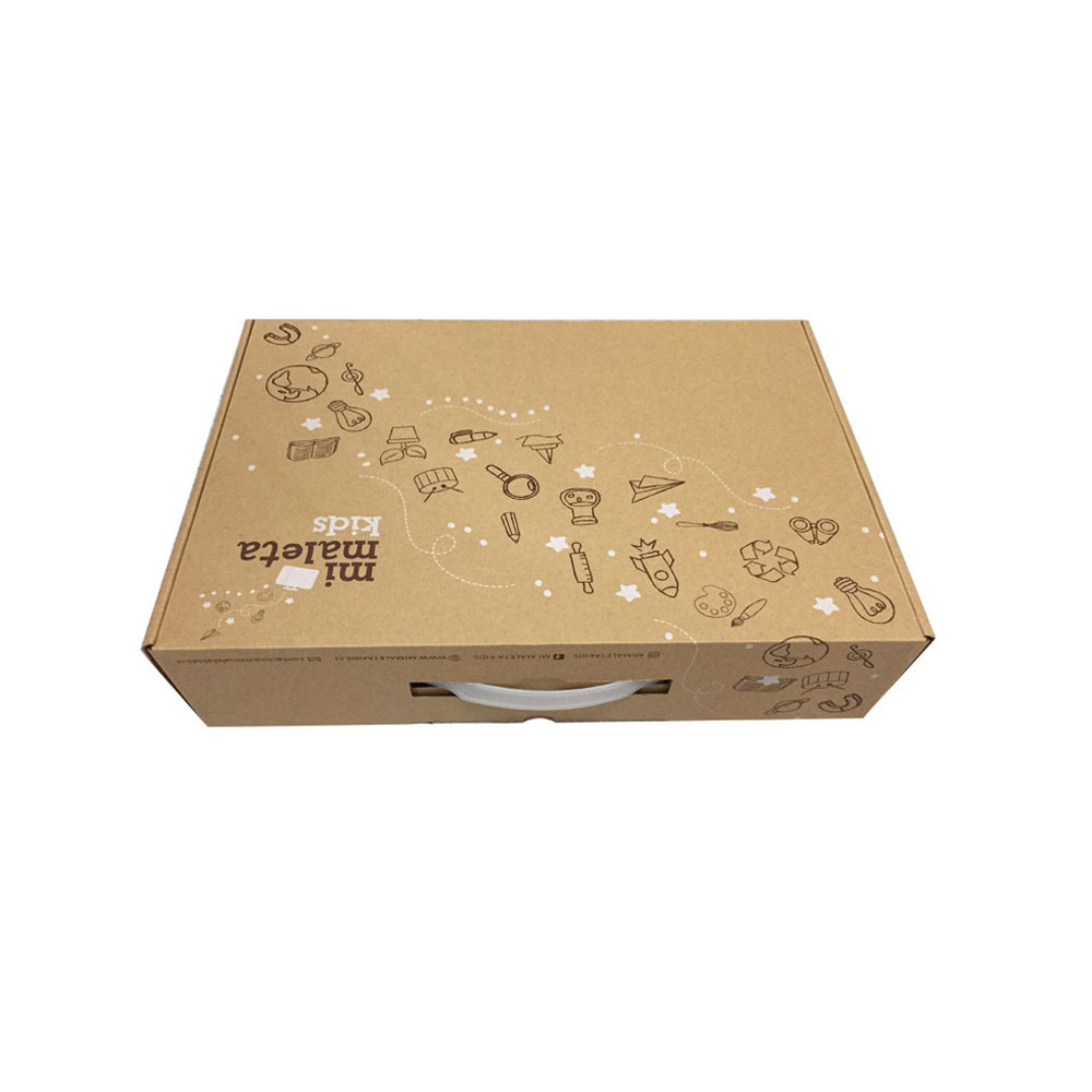 Packaging Cardboard Corrugate Paper Carton Box Package Empty Boxes with Handle