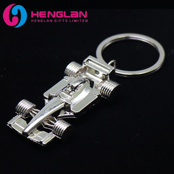 Silver Plated and Enameled Alloy Robot Key Chain Metal Keychain (HL-KC001)