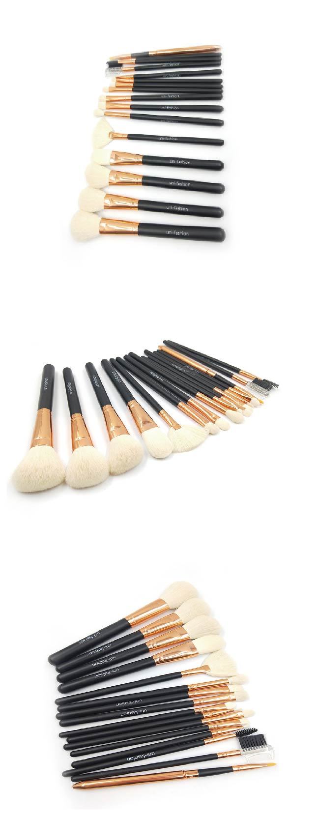 16PCS Professional Makeup Brush Set Aluminum Extrusion Profile Woode Handle Makeup Brush