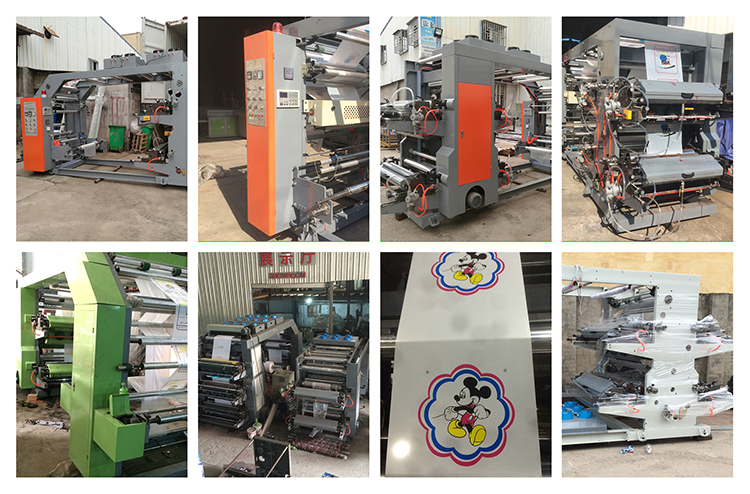 High Speed 2 4 6 8 Color Paper Plastic Film Non Woven Bag Flexographic Flexo Printing Machine