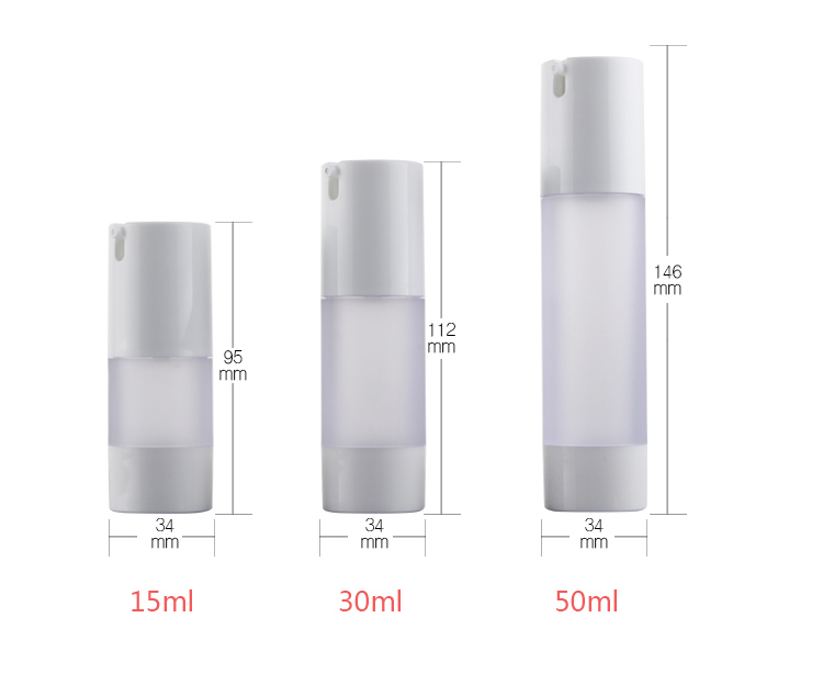 Frosted Clear Airless Bottle for Eyecream Lotion