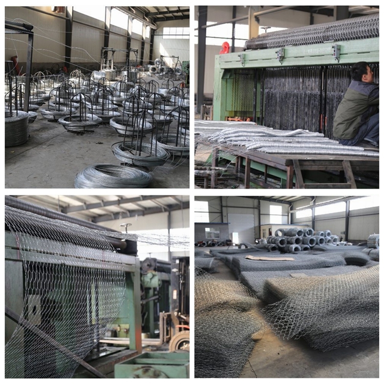 Hexagonal Wire Mesh, Gabion Box, Galvanized or PVC Cotaed