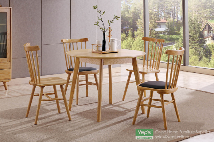 High Back Solid Wood Plywood Dining Windsor Chair