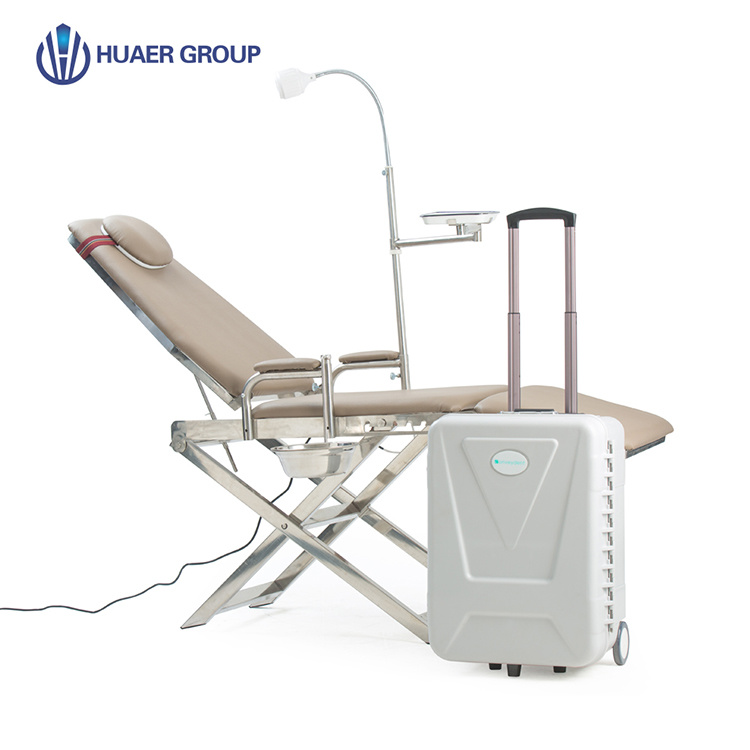 High Suction Portable Dental Unit with Woodpacker Ultrasonic Scaler
