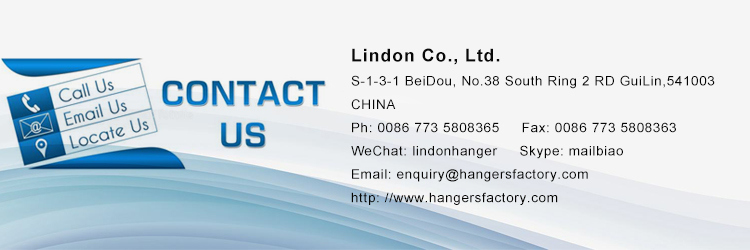 Audited Supplier Lindon Designer Custom Logo Name Hanger Wood
