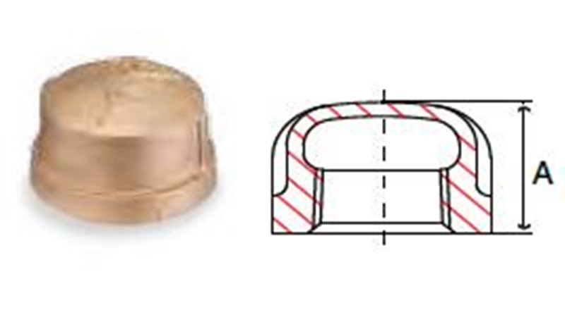UL Approval Threaded Pipe Fitting Bronze Cap
