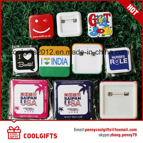 Personalized Button Tin Magnet Badges with Custom Logo