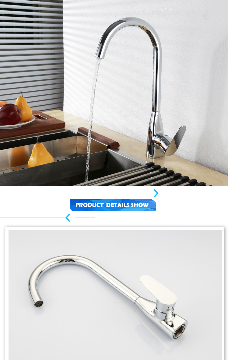 Chromed Zinc Alloy Body Material Single Lever Water Tap From Kaiping City