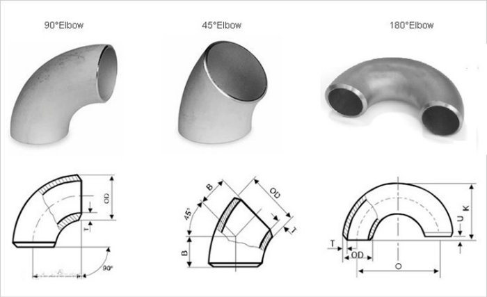 Stainless Steel 304 and 316 45 Degree Elbow