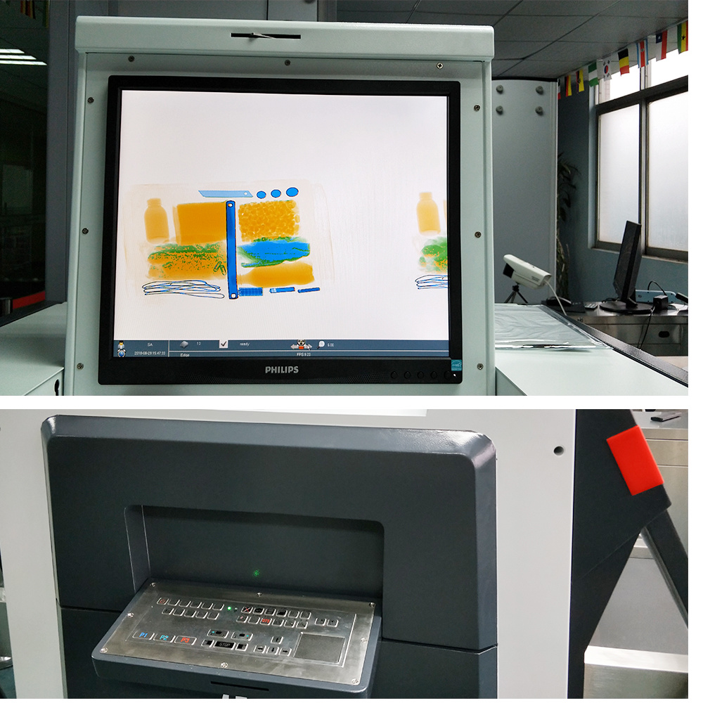 Dual Energy X-ray Parcel Scanner with High Resolution Scanning Images