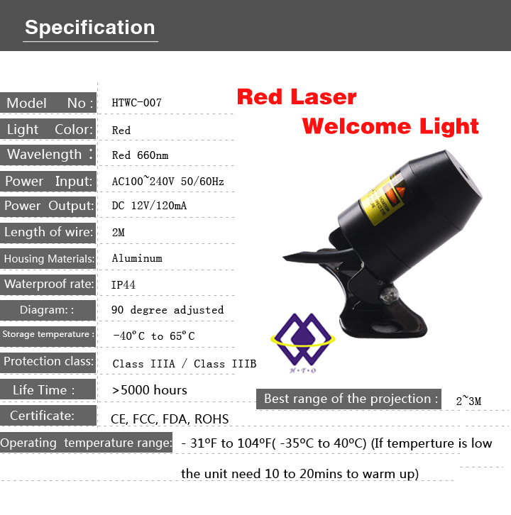 Red Laser Welcome Lights for Bar