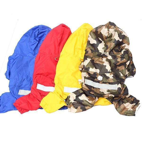 Rain Coat Clothes Camouflage Printed Casual Waterproof Jacket Costumes Outerwear for Small Dogs Puppy Product Supplies Pets