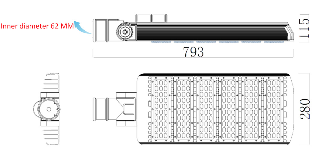 300W Module LED Street Light with SMD3030 High Lumen