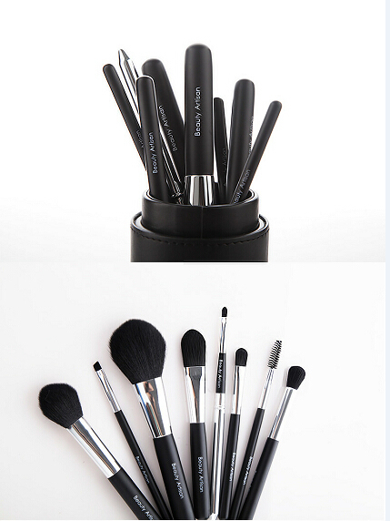 8PCS Private Label Plastic Handle Synthetic Hair Cosmetic Makeup Brush