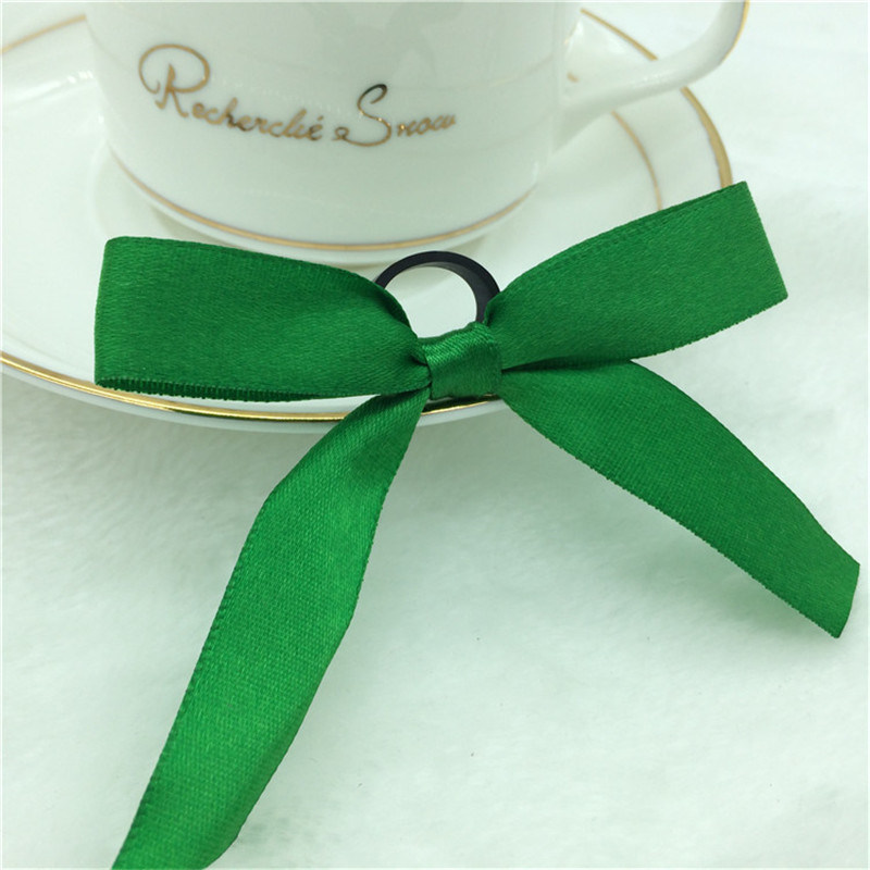 Pre-Tied Satin Ribbon Bow with Elastic Loop for decoration