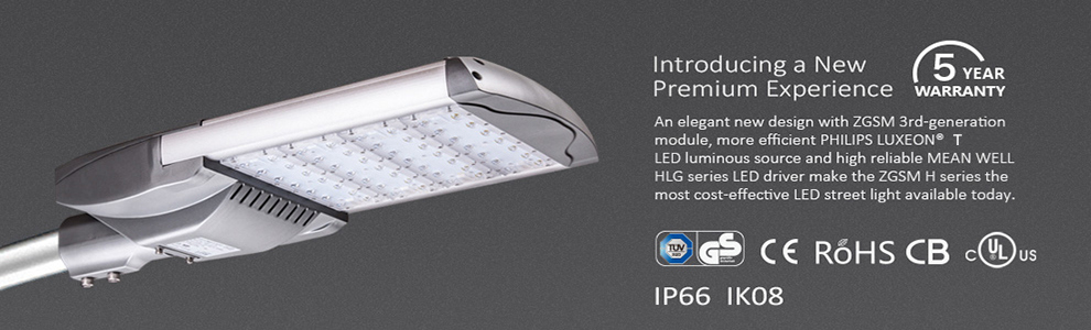 IP66 Module Designed 65 Watts Solar LED Street Light with UL Dlc Optical Sensor