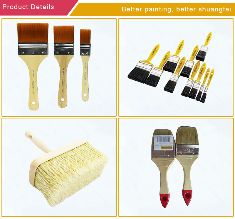 Paint Brush with White Boiled Bristle