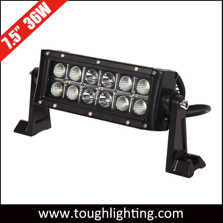 7 Inch 36W IP67 Waterproof Dual Row Straight CREE LED Light Bars