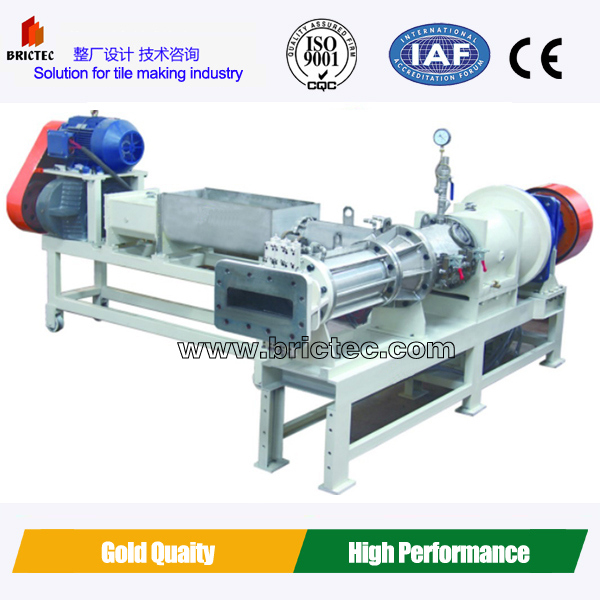 Vacuum Extruder for Making Clay Tiles and Bricks