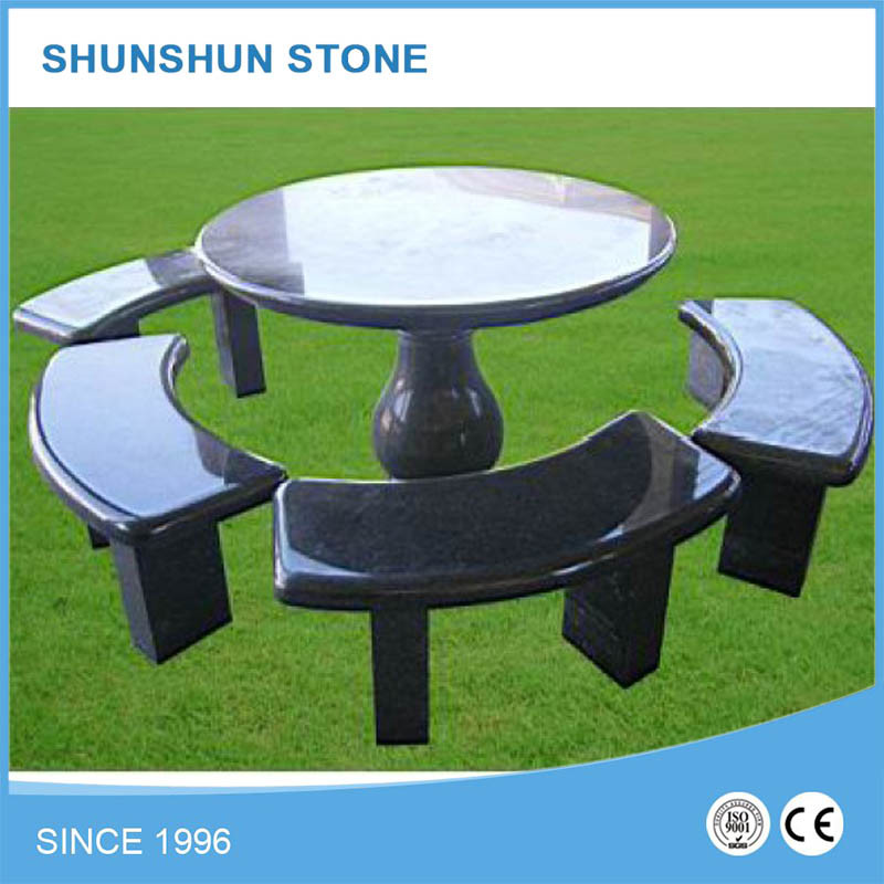 Various Garden Stone Tables and Chairs Granite