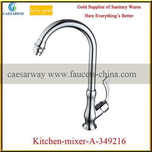 Chrome Single Handle Ss Deck Mounted Kitchen Faucet