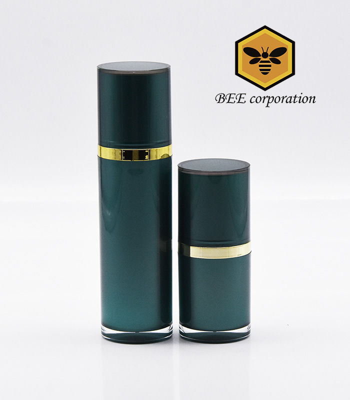 Customizing Gold Plating Acrylic Cosmetic Bottle Plastic Lotion Pump Bottle 50ml (BBQ-50)