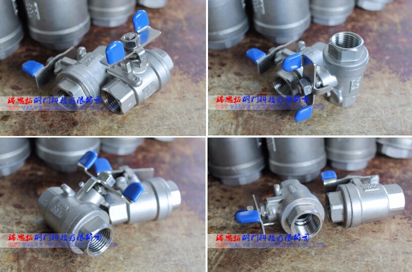 Butterfly Handle Stainless Steel Threaded 2PC Ball Valve