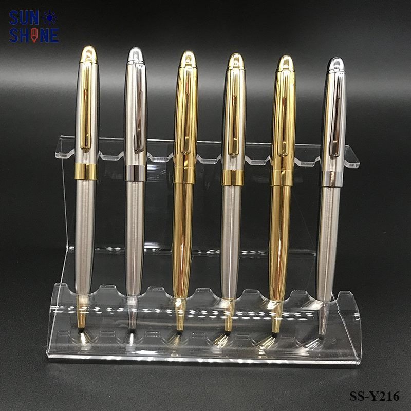 Wholesale Promotional Pen Silver and Gold Metal Gift Ball Pen