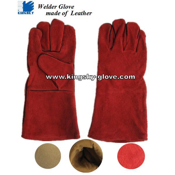 Standard Cow Split Leather Welding Glove (6504. RD)