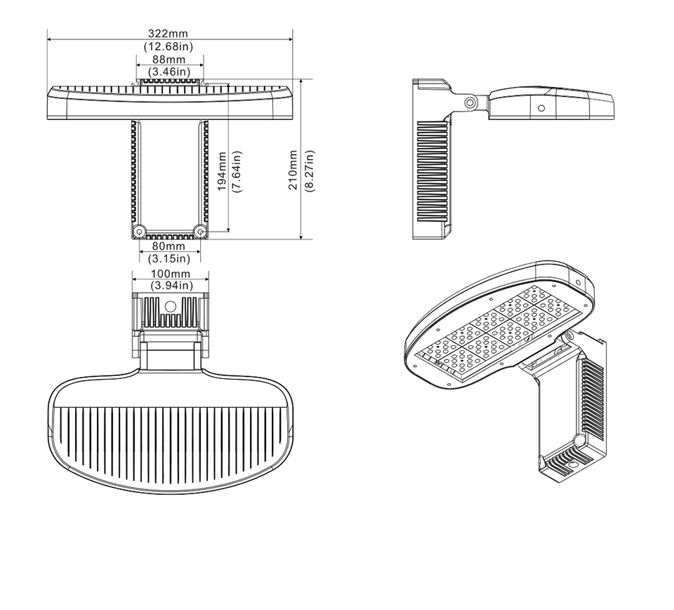 10W LED Wallpack LED Light Replace 300W