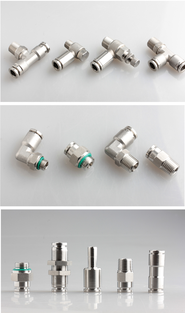 4-16mm Stainless Steel SS316 Push in Fittings, Push to Connect Fittings