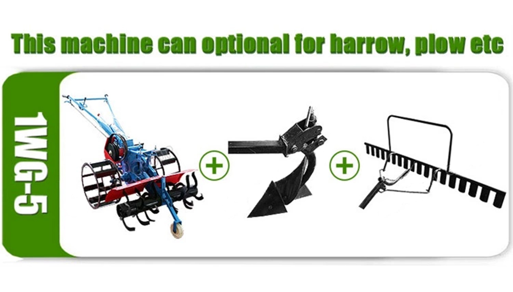 Mini Front-Roll and Rear-Drive Rotary Cultivator Power Tiller with Ditcher