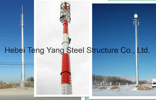 3G Cell Phone Bts Steel GSM Tower Telecom Monopole Antanna Pole