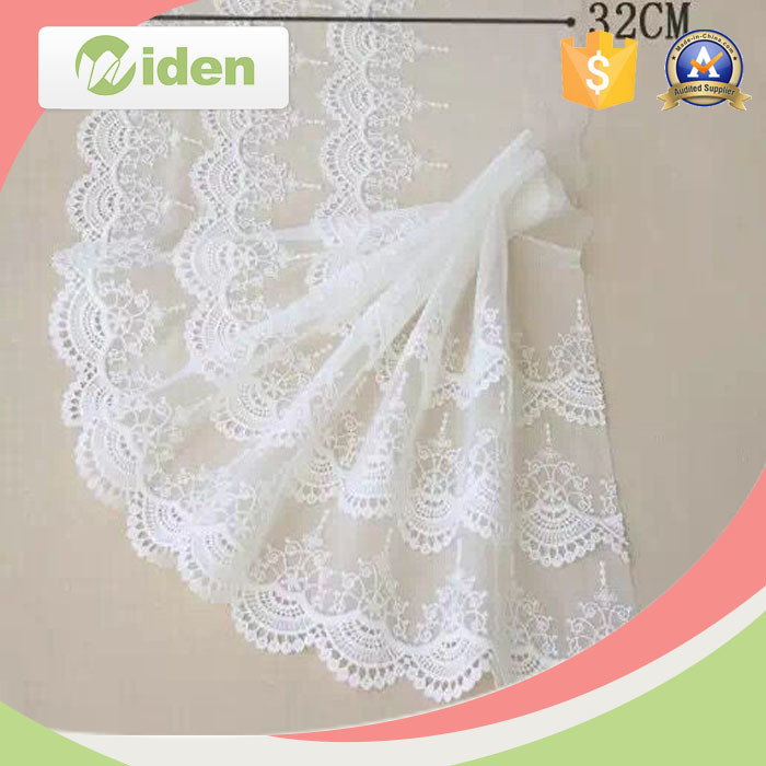 Dyeable Customized Embroidery Bridal Lace Applique Wedding Dress Lace