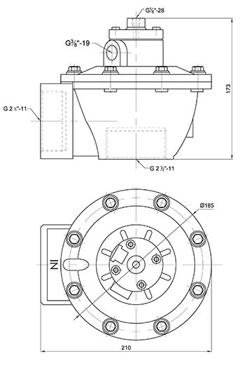 Right Angle Air Control Solenoid Pulse Valve--Rmf-Zq-62s