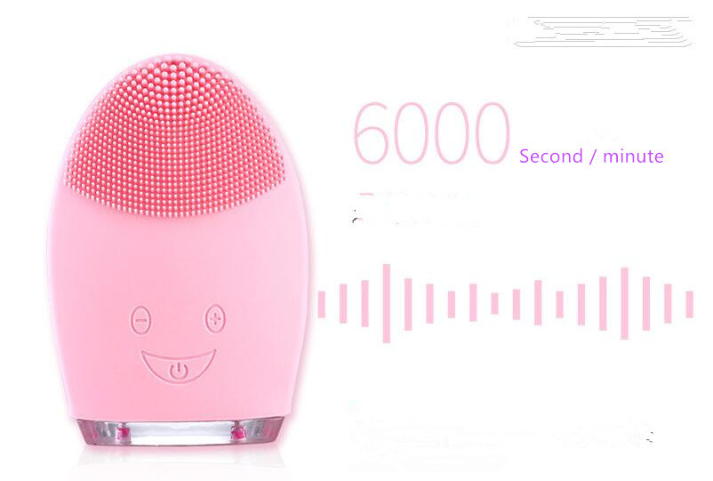 Waterproof Rechargeable Electric Silicone Facial Brush Face Blackhead Pores Removal Cleansing Machine