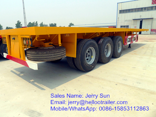 Tri-Axle 40FT 1250mm Truck Trailer Long Vehicle for Sale
