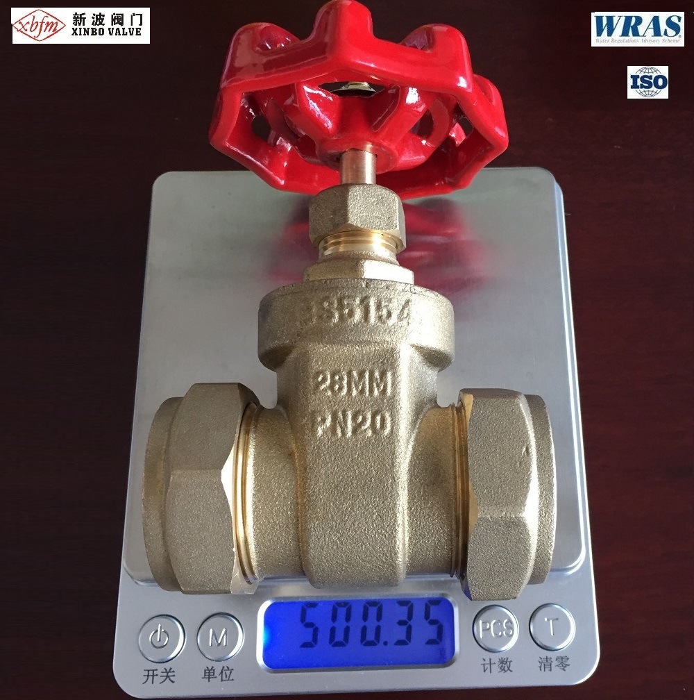 Non-Rising Stem Compression Ends Brass Gate Valve