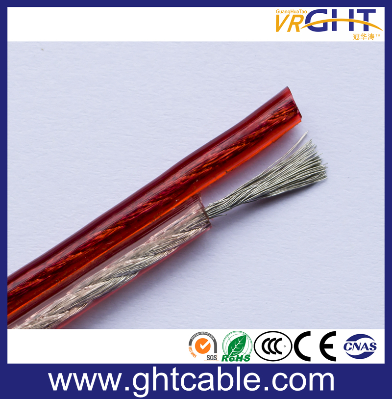 Transparent Flexible Speaker Cable Rvb Cable (2X0.5mmsq CCA Conductor)