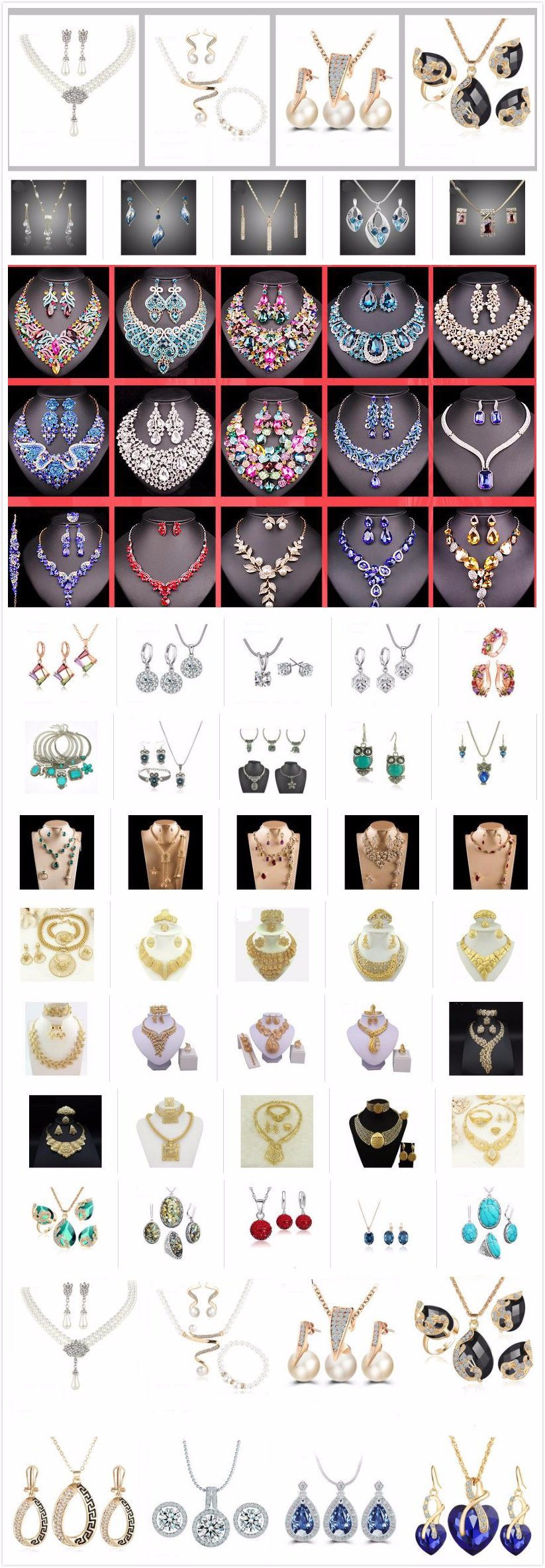 African Beads Crystal Bridal Jewellery Set